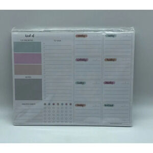 Bloom‎ Daily Planners Planning Pad 8.5x11", Weekly To-Do List & Planner Pastel